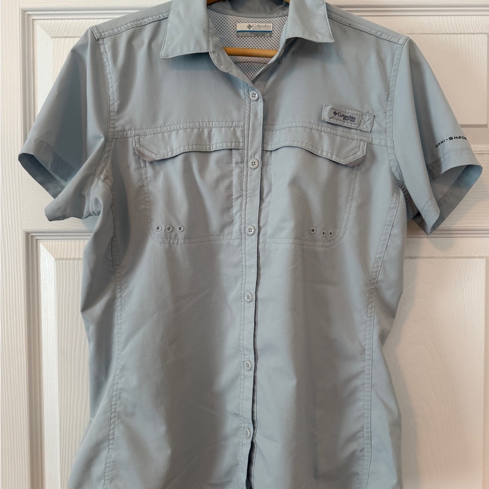 3 Columbia Women's OmniShade/PFG Button Down Shirts, Size L
